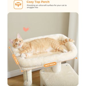 PAWZ Road 45.7-in Large Hammock Polyester Cat Tree & Condo, Medium, Beige