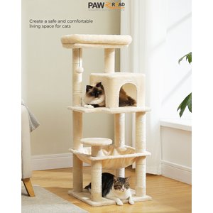 PAWZ Road 45.7-in Large Hammock Polyester Cat Tree & Condo, Medium, Beige
