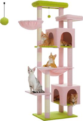 Show full view: PAWZ Road 69-in Large Hammock Polyester Cat Tree & Condo, Pink slide 6 of 9