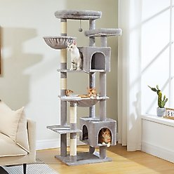 PAWZ Road 69-in Large Hammock Polyester Cat Tree & Condo, Gray