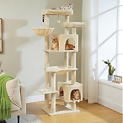 PAWZ Road 69-in Large Hammock Polyester Cat Tree & Condo, Beige