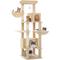 Show in main carousel: PAWZ Road 66-in Multi-Level Polyester Cat Tree & Condo, Large, Beige slide 1 of 10