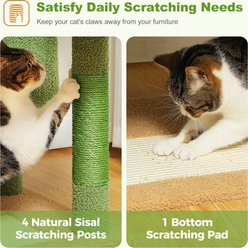 PAWZ Road 62-in Polyester Cat Tree & Condo, Green slide 2 of 8