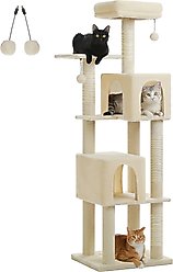 PAWZ Road 62-in Polyester Cat Tree & Condo, Beige
