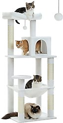 PAWZ Road 56.3-in Large Hammock Polyester Cat Tree & Condo, Large, White
