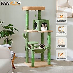 PAWZ Road 56.3-in Large Hammock Polyester Cat Tree & Condo, Large, Green slide 2 of 9
