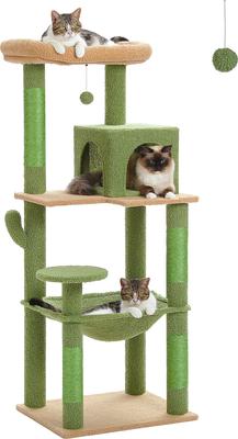 Show full view: PAWZ Road 56.3-in Large Hammock Polyester Cat Tree & Condo, Large, Green slide 9 of 13