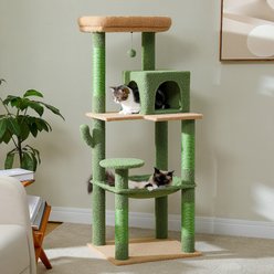 PAWZ Road 56.3-in Large Hammock Polyester Cat Tree & Condo, Large, Green