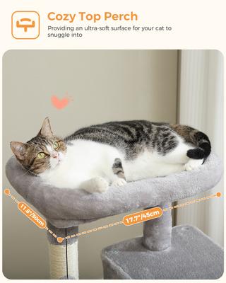 Show full view: PAWZ Road 56.3-in Large Hammock Polyester Cat Tree & Condo, Large, Gray slide 8 of 12