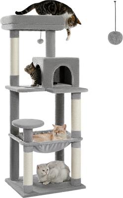 PAWZ Road 56.3-in Large Hammock Polyester Cat Tree & Condo, Large