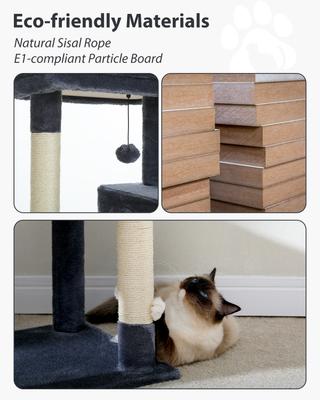Show full view: PAWZ Road 56.3-in Large Hammock Polyester Cat Tree & Condo, Large, Dark slide 7 of 12