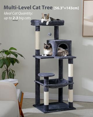 PAWZ Road 56.3-in Large Hammock Polyester Cat Tree & Condo, Large