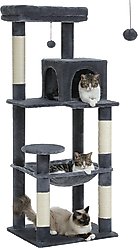 PAWZ Road 56.3-in Large Hammock Polyester Cat Tree & Condo, Large, Dark