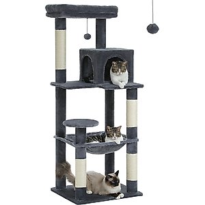 PAWZ Road 56.3-in Large Hammock Polyester Cat Tree & Condo, Large, Dark