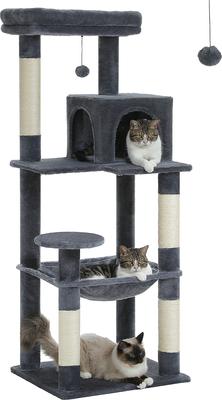 PAWZ Road 56.3-in Large Hammock Polyester Cat Tree & Condo, Large