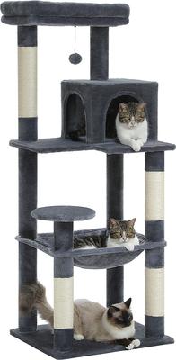 PAWZ Road 56.3-in Large Hammock Polyester Cat Tree & Condo, Large