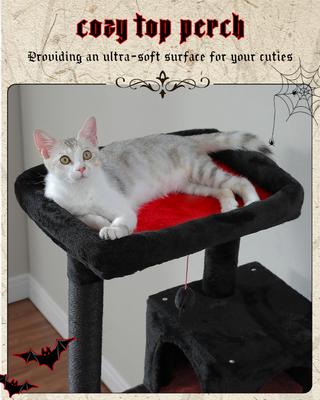 Show full view: PAWZ Road 56.3-in Large Hammock Polyester Cat Tree & Condo, Large, Black slide 3 of 11