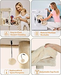 PAWZ Road 56.3-in Large Hammock Polyester Cat Tree & Condo, Large, Beige slide 2 of 9