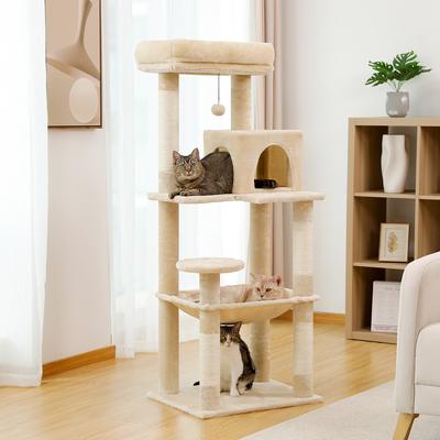 Show full view: PAWZ Road 56.3-in Large Hammock Polyester Cat Tree & Condo, Large, Beige slide 8 of 12