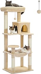 PAWZ Road 56.3-in Large Hammock Polyester Cat Tree & Condo, Large, Beige