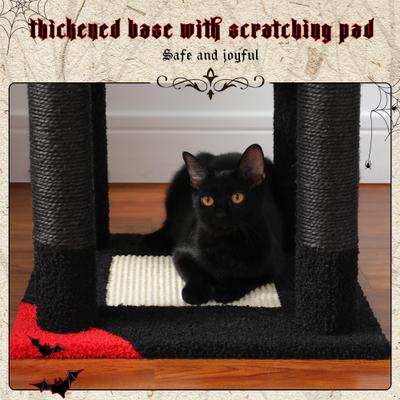 Show full view: PAWZ Road 59-in Multi-Level Large Hammock Polyester Cat Tree & Condo, Black slide 7 of 11