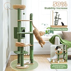 PAWZ Road 59-in Cactus Multi-Level Large Hammock Polyester Cat Tree & Condo, Brown slide 2 of 8