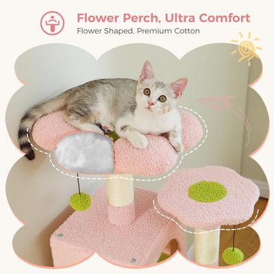 Show full view: PAWZ Road 54-in Large Hammock Fleece Cat Tree & Condo, Small, Pink slide 7 of 11