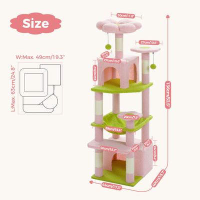 Show full view: PAWZ Road 54-in Large Hammock Fleece Cat Tree & Condo, Small, Pink slide 4 of 11
