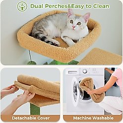 PAWZ Road 54-in Large Hammock Fleece Cat Tree & Condo, Small, Green slide 2 of 6