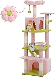 PAWZ Road 54-in Large Hammock Fleece Cat Tree & Condo, Small, Pink