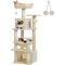 Show in main carousel: PAWZ Road 54-in Large Hammock Fleece Cat Tree & Condo, Small, Beige slide 1 of 11