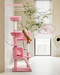 PAWZ Road 56.3-in Polyester Cat Tree & Condo, Large, Pink slide 2 of 7