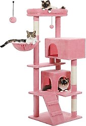 PAWZ Road 56.3-in Polyester Cat Tree & Condo, Large, Pink slide 1 of 7