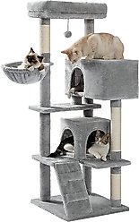 PAWZ Road 56.3-in Polyester Cat Tree & Condo, Large, Gray