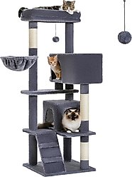 PAWZ Road 56.3-in Polyester Cat Tree & Condo, Large, Dark Gray