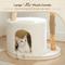 Show in main carousel: PAWZ Road 40-in Modern Luxury Curved Bed Fleece Cat Tree & Condo, White slide 4 of 10