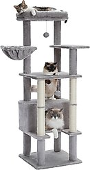 PAWZ Road 54-in Multi-Level Polyester Cat Tree & Condo, Medium, Gray