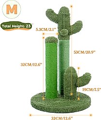 PAWZ Road 23-in Cactus Polyester Cat Scratching Post, Medium, Green slide 2 of 9