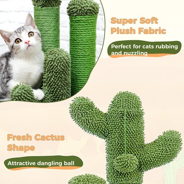 PAWZ Road 23-in Cactus Polyester Cat Scratching Post, Medium