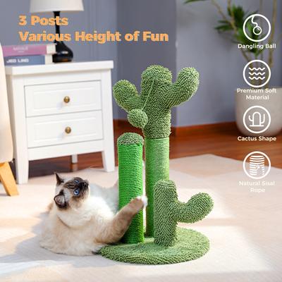 Show full view: PAWZ Road 23-in Cactus Polyester Cat Scratching Post, Medium, Green slide 5 of 10