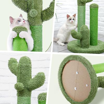 Show full view: PAWZ Road 23-in Cactus Polyester Cat Scratching Post, Medium, Green slide 3 of 10