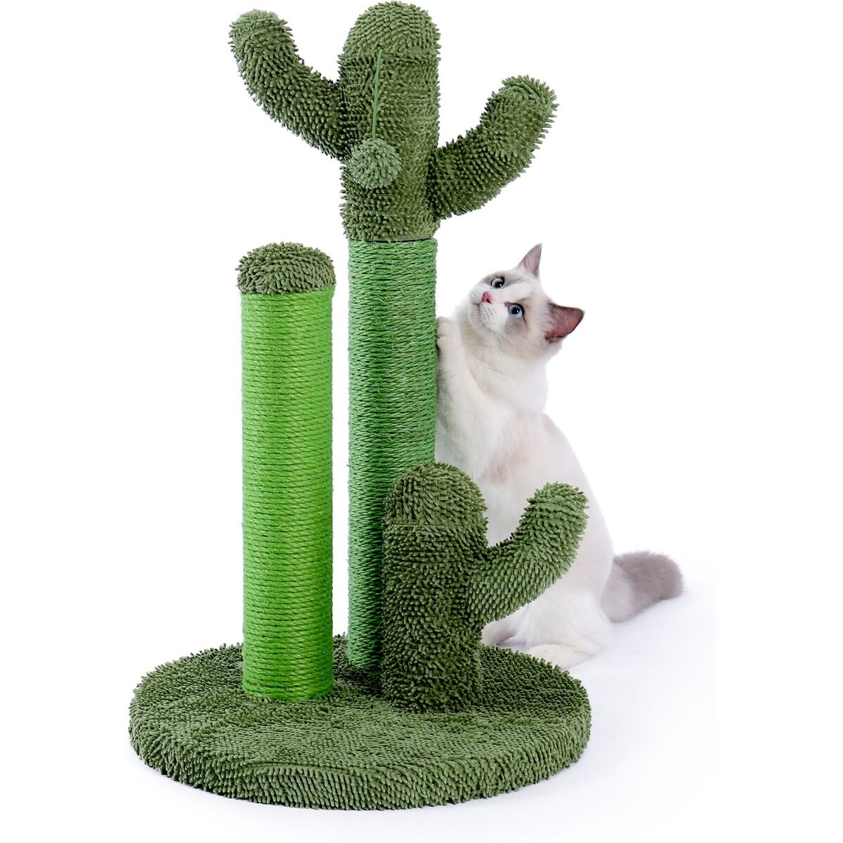 PAWZ Road 27-in Cactus Polyester Cat Scratching Post, Large, Green