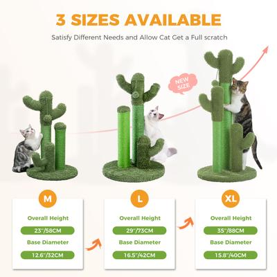 Show full view: PAWZ Road 35-in Cactus Polyester Cat Scratching Post, X-Large, Green slide 9 of 9