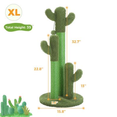 Show full view: PAWZ Road 35-in Cactus Polyester Cat Scratching Post, X-Large, Green slide 5 of 9
