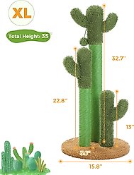 PAWZ Road 35-in Cactus Polyester Cat Scratching Post, X-Large, Brown slide 2 of 9