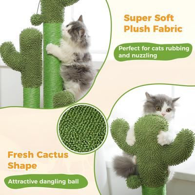 Show full view: PAWZ Road 35-in Cactus Polyester Cat Scratching Post, X-Large, Brown slide 9 of 9