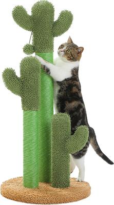Show full view: PAWZ Road 35-in Cactus Polyester Cat Scratching Post, X-Large, Brown slide 2 of 9