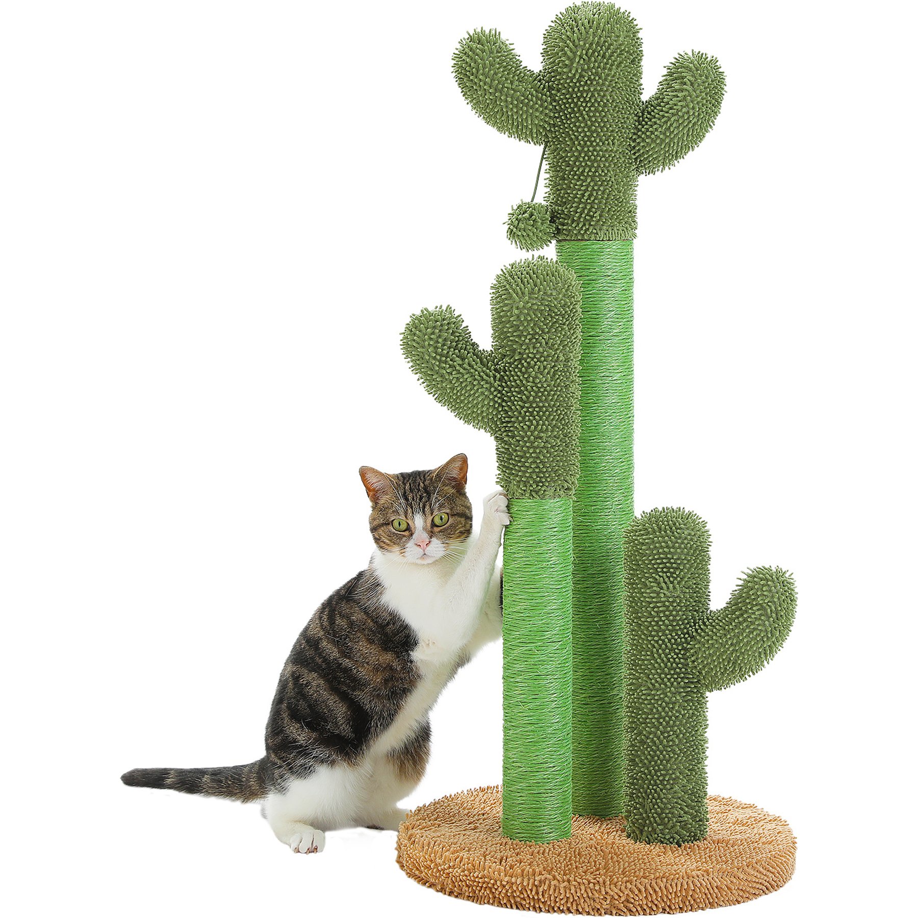 PAWZ Road 35-in Cactus Polyester Cat Scratching Post, X-Large, Brown