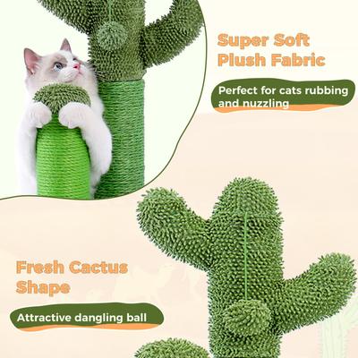 Show full view: PAWZ Road 27-in Cactus Polyester Cat Scratching Post, Large, Brown slide 5 of 7