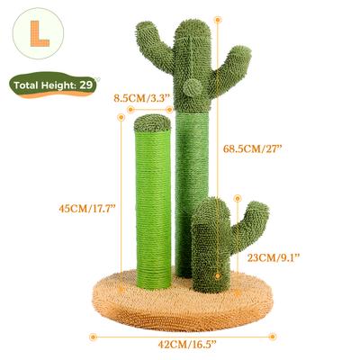 Show full view: PAWZ Road 27-in Cactus Polyester Cat Scratching Post, Large, Brown slide 6 of 7